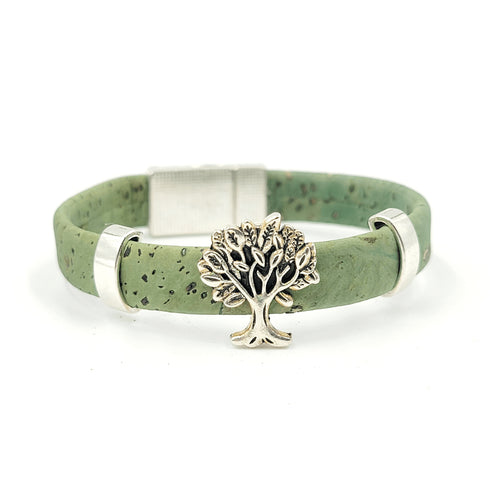 Tree of Life Charm Cork Magnetic Bracelet